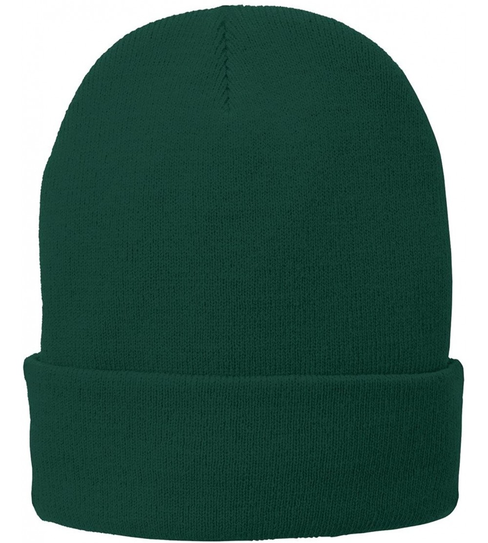 Baseball Caps Port & Company Fleece-Lined Knit Cap. CP90L - Athletic Green - CC126B15X2D $8.30