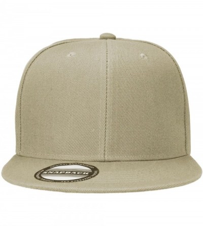 Baseball Caps Wholesale 12 Pack Snapback Hat Cap Hip Hop Style Flat Bill Blank Solid Color Adjustable Size - 12-pack Khaki - ...