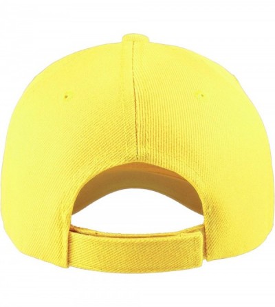 Baseball Caps Plain Blank Baseball Caps Adjustable Back Strap Wholesale LOT 12 PC'S - Yellow - CA18RAMYSYI $43.15