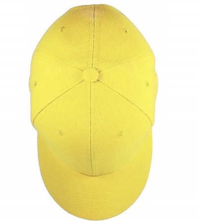 Baseball Caps Plain Blank Baseball Caps Adjustable Back Strap Wholesale LOT 12 PC'S - Yellow - CA18RAMYSYI $26.46