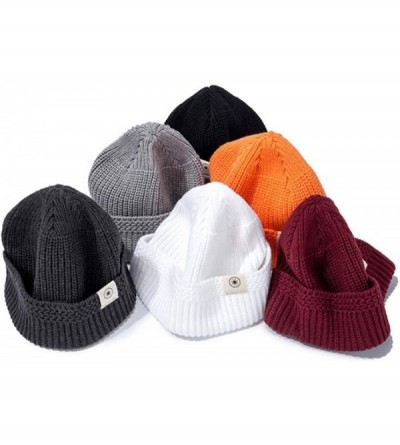 Skullies & Beanies Swag Short Fisherman Beanie for Men Women- Rolled Cuff Harbour Hat Wool Knit Cuff Winter Warm Ski Skull Ha...