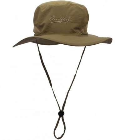 Sun Hats Outdoor Waterproof Boonie Hat Wide Brim Breathable Hunting Fishing Safari Sun Hat Unisex - Deep Khaki - C318E46KAYK ...