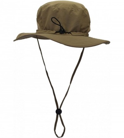 Sun Hats Outdoor Waterproof Boonie Hat Wide Brim Breathable Hunting Fishing Safari Sun Hat Unisex - Deep Khaki - C318E46KAYK ...