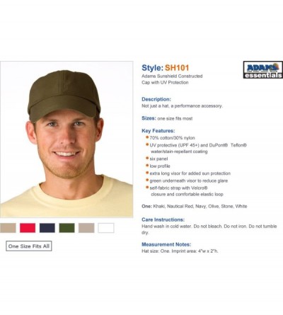 Baseball Caps 6-Panel Cap with Elongated Bill SH101 - Olive - CH115SGJPVN $26.44