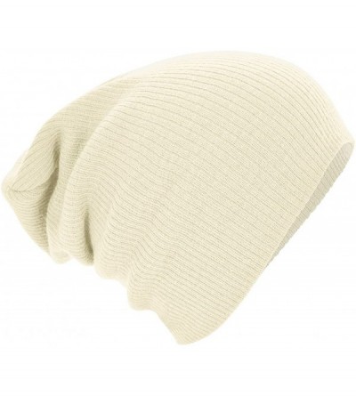 Skullies & Beanies Unisex Plain Long Beanie - Smoke Grey - CO11JRXIYDX $11.30