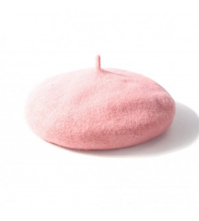 Berets England Versatile Beret- Children Painter Beret-Outdoor Warm Hat Beret- Pink - Pink - CF18NQQ6IUH $14.18