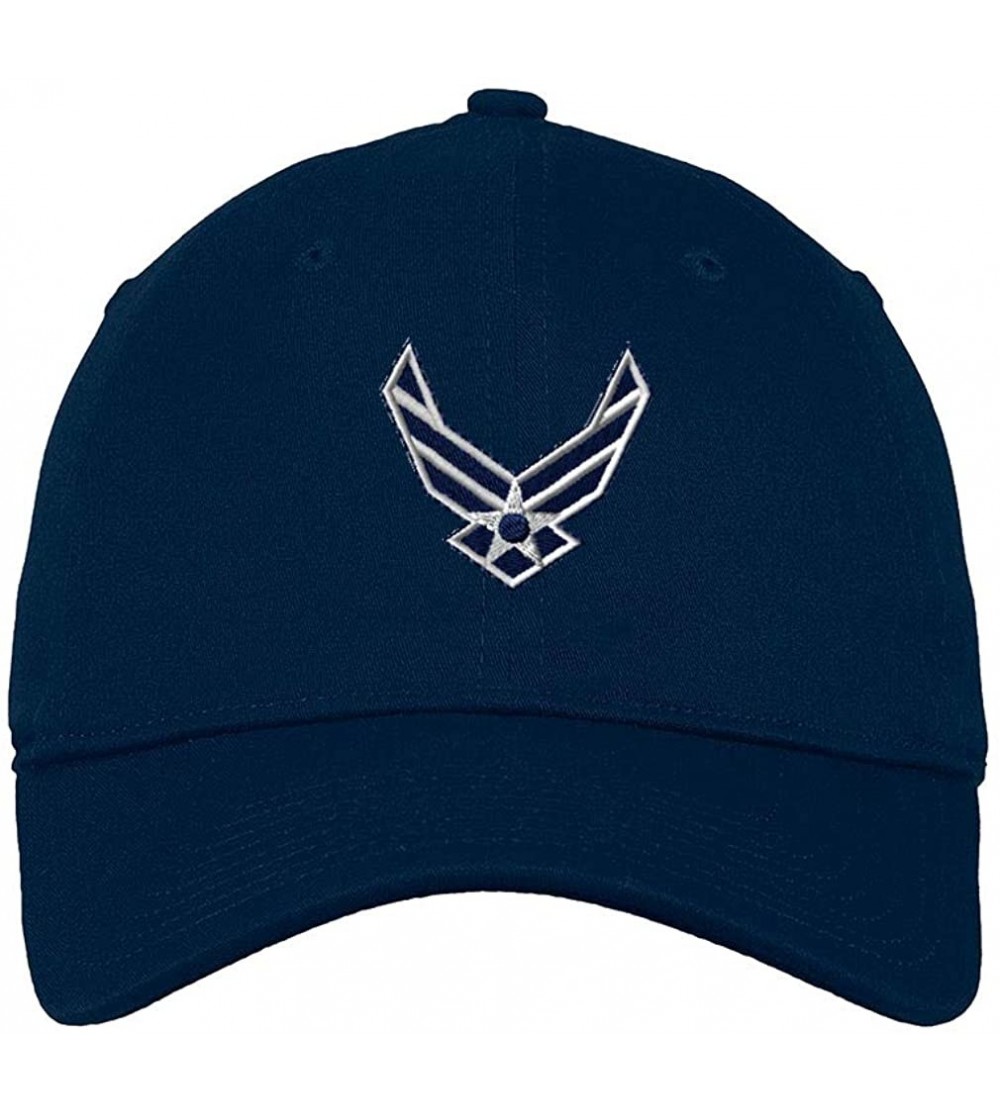 Baseball Caps Custom Low Profile Soft Hat Air Force Emblem Embroidery Veteran Name Cotton - Navy - C418QQ5WIX8 $37.44