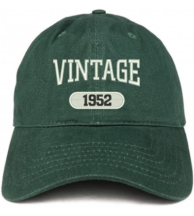 Baseball Caps Vintage 1952 Embroidered 68th Birthday Relaxed Fitting Cotton Cap - Hunter - C9180ZKKM4W $20.18