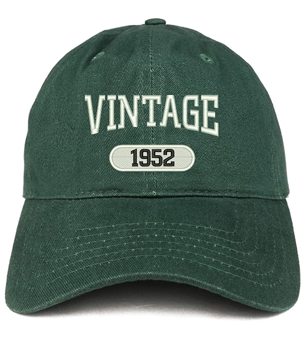 Baseball Caps Vintage 1952 Embroidered 68th Birthday Relaxed Fitting Cotton Cap - Hunter - C9180ZKKM4W $20.18