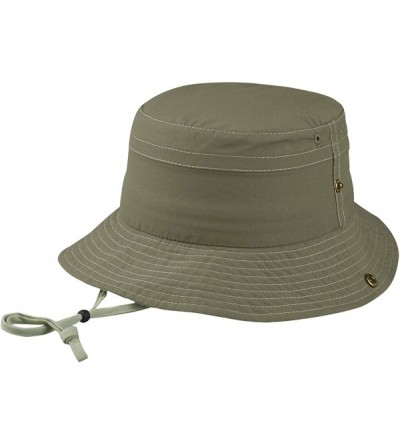 Baseball Caps Taslon UV Bucket Cap with Snap Brim - Brown/Khaki - CO11LV4GNB1 $31.09