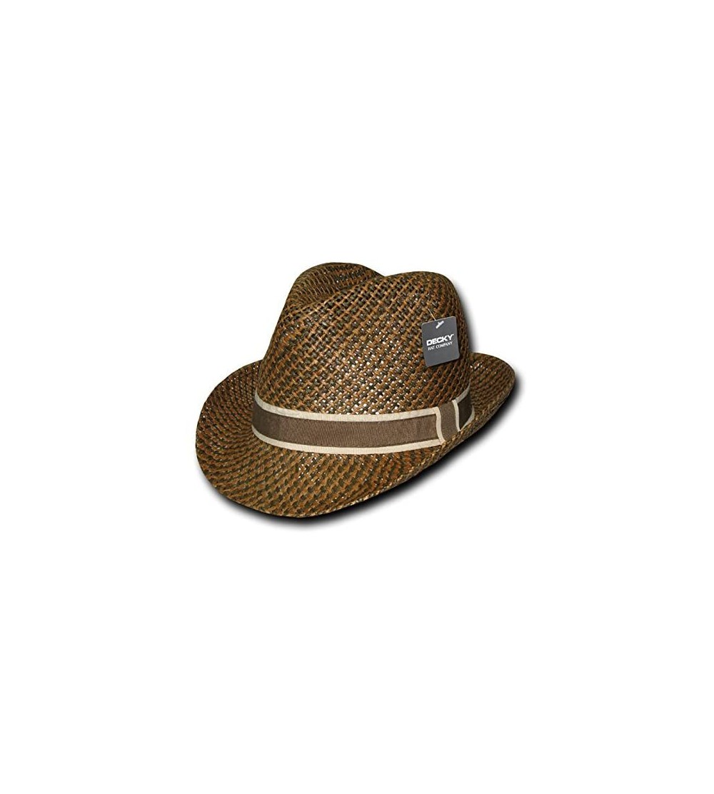 Fedoras Men's Fedoras - Brown - CR1199QBUJD $16.31