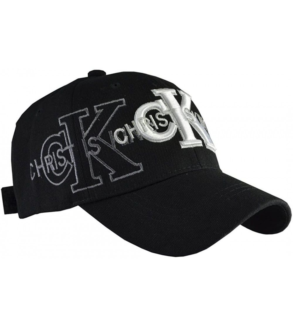 Baseball Caps Christ is King Hat Black - CZ126BMNRQ1 $28.81