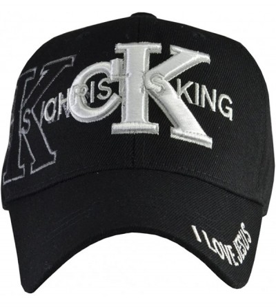 Baseball Caps Christ is King Hat Black - CZ126BMNRQ1 $28.81