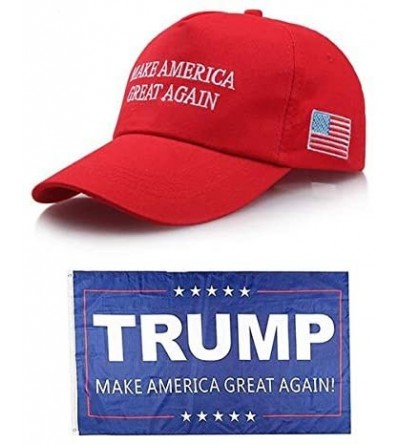 Baseball Caps Make America Great Again Hat Donald Trump 2020 USA Cap Adjustable - Hat With Flag -Red - CC18L45ZYGT $9.83
