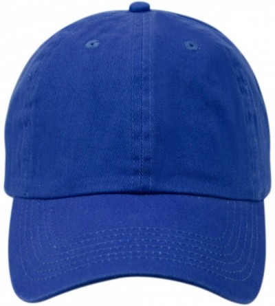 Baseball Caps Washed Low Profile Cotton and Denim Baseball Cap - Royal - C512O5MFVSK $9.14