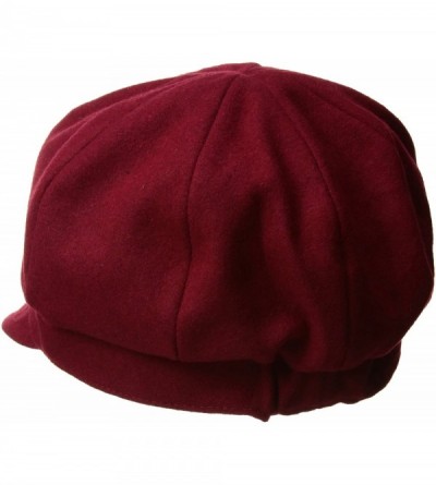 Newsboy Caps Women's Adele Plaid Cap with Bow - Scarlet - CC116HNVEUB $37.28