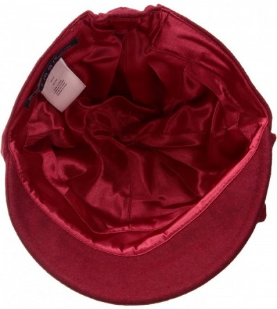 Newsboy Caps Women's Adele Plaid Cap with Bow - Scarlet - CC116HNVEUB $37.28