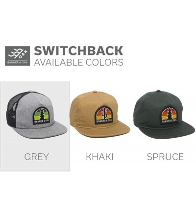 Baseball Caps Switchback Embroidered Scout Patch Hat - Adjustable Baseball Cap w/Plastic Snapback Closure - Gray - CT18U2GC8U...