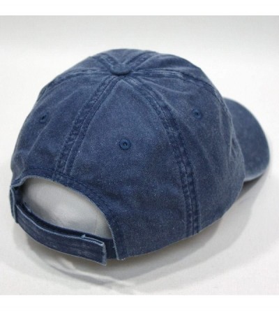 Baseball Caps Vintage Year Plain Washed Cotton Adjustable 6 Panel Dad Hat Baseball Cap - Navy - CY12O762T77 $11.31