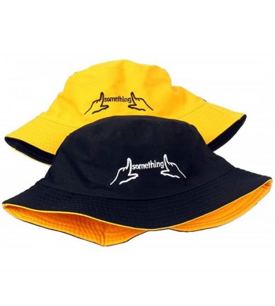 Bucket Hats Embroidered Bucket Hats Personalized Fisherman Cap for Men- Women- Packable Reversible Sun Hat - Yellow Black - C...