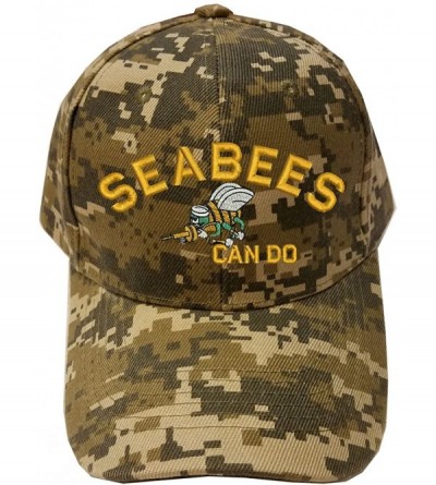 Baseball Caps Seabees Can do Logo Digital Camo Baseball Cap Hat - CZ1836U5WE2 $45.71
