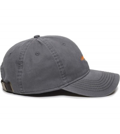 Baseball Caps Dry Fly Fish Lure Dad Hat - Adjustable Polo Style Baseball Cap for Men & Women - Graphite - CC18S863CUK $13.54