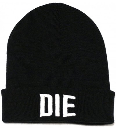 Skullies & Beanies Unisex Beanie - Die [Black] - CA12NW00I1N $9.54