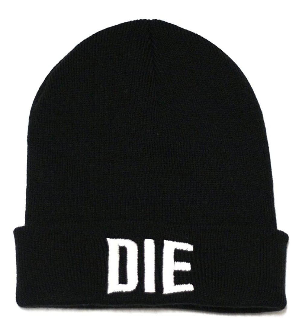 Skullies & Beanies Unisex Beanie - Die [Black] - CA12NW00I1N $9.54