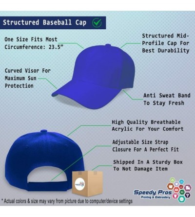 Baseball Caps Custom Baseball Cap Pink Flamingos Embroidery Acrylic Dad Hats for Men & Women - Royal Blue - C918SDI57YX $16.84