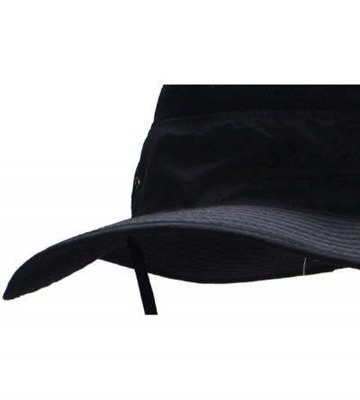 Sun Hats Outdoor Mesh Sun Hat Wide Brim Sun Protection Hat Fishing Hiking Hat - 1-black - C212EQGGD3D $14.05