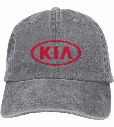Skullies & Beanies Custom KIA_Car Logo Fashion Hat Cap for Men Black - Gray - C918SQSZGI7 $16.87