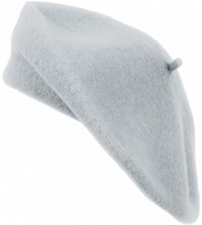 Berets 3 Pieces Pack Ladies Solid Colored French Wool Beret - Silver-3 Pieces - CS12O38U4U4 $35.57