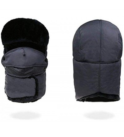 Skullies & Beanies Unisex Warm Windproof Print Trooper Trapper Hat Thermal Plush Lining Hunting Hat - Grey - CO18I3ZCSMC $12.22
