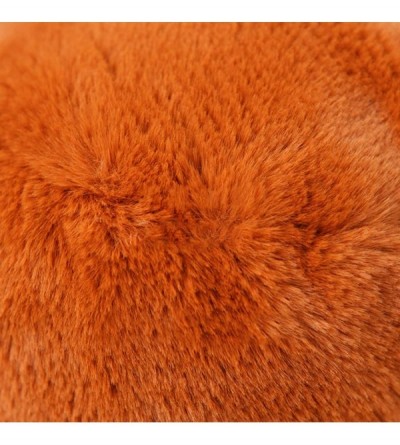 Bucket Hats Women Faux Fur Bucket Cap Bush Hat Wide Brim Fluffy Winter Vintage Super Soft Hat - Brown - CU192SZS8UQ $15.50