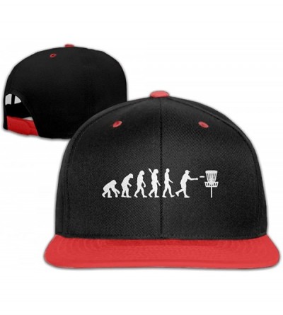 Baseball Caps Mens/Womens Hip-hop Hats Evolution Disc Golf Adjustable - Red - CQ18GMM3WU5 $17.00