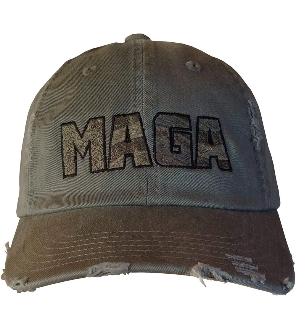 Baseball Caps MAGA Hat - Trump Cap - Militarygreenrippeddistressed-maga/Armygreen - CI18ODM64LA $19.66