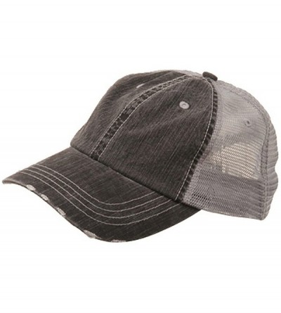Baseball Caps MG Low Profile Special Cotton Mesh Cap - Black - CE111QRKX23 $18.77