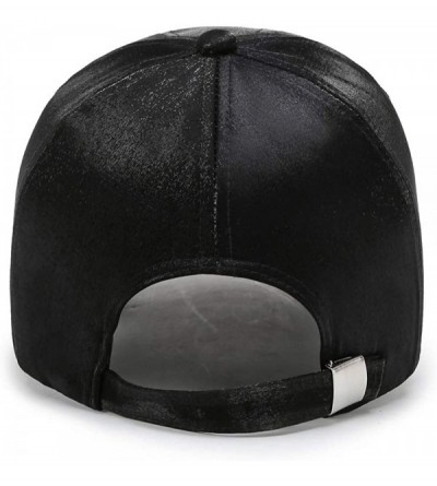 Baseball Caps Baseball Cap for Men Women Plain Adjustable Sports Outdoor Fashion Hat (White) - Black - CM18ZGQU0TS $15.11