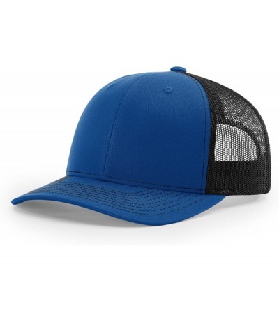 Baseball Caps Richardson 112 Structured Classic Trucker Snapback - Royal/Black - CR1803O8S9T $17.23