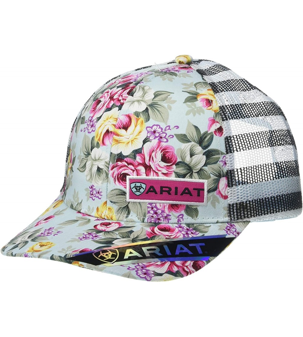 Baseball Caps Women's Floral Print w/Offset Logo Cap - Multi - C1189UC5HG5 $27.64