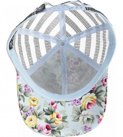 Baseball Caps Women's Floral Print w/Offset Logo Cap - Multi - C1189UC5HG5 $27.64