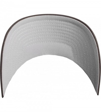 Baseball Caps Silver Wooly Combed Stretchable Fitted Cap Kappe Baseballcap Basecap - Darkgrey - CI11IMXR9QH $23.68