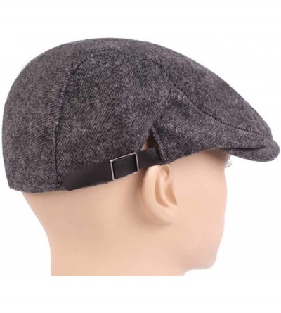 Newsboy Caps Newsboy Cap Beret Men Women Flat Caps Cotton Plaid Hat Outdoors - Coffee - CG18I8EM5Q4 $16.17