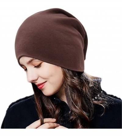 Skullies & Beanies Women Men Slouch Skull Cap Oversize Knit Beanie Hat Long Baggy Hip-hop Winter Summer Hat - Bronze - C518QQ...