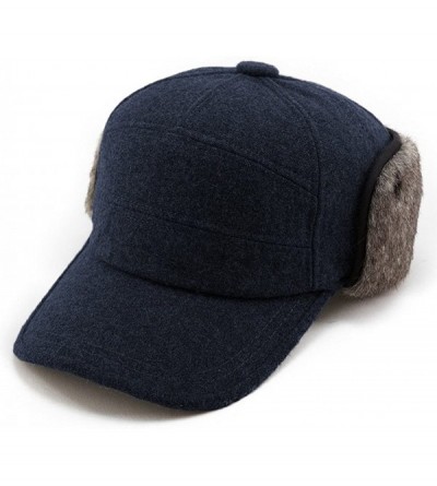 Newsboy Caps Wool/Cotton/Denim Baseball Cap Men Hunting Dad Hats Sports Earflap Unisex - 67134_navy - CE12NU23GOQ $30.06