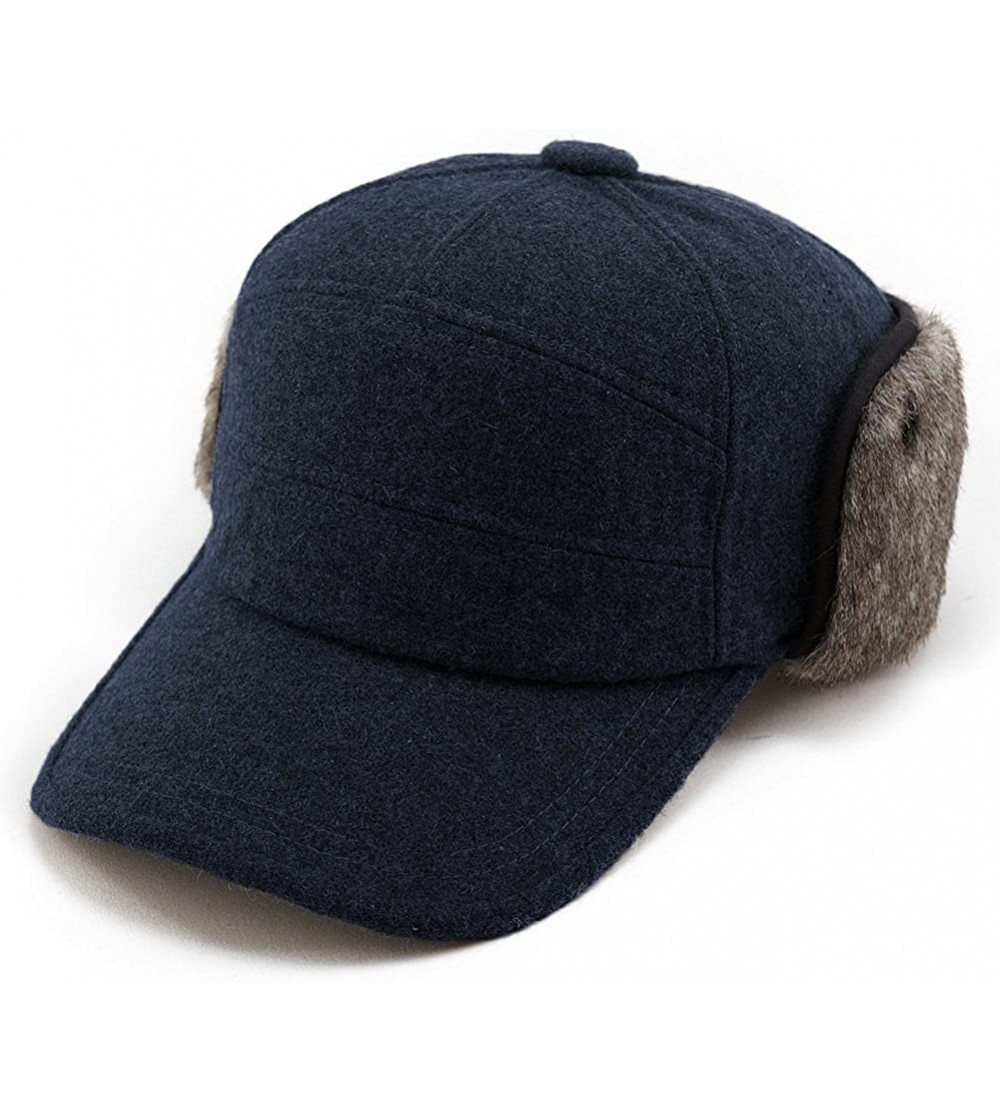 Newsboy Caps Wool/Cotton/Denim Baseball Cap Men Hunting Dad Hats Sports Earflap Unisex - 67134_navy - CE12NU23GOQ $17.71