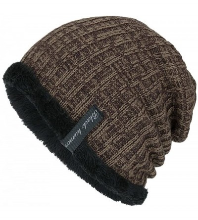 Berets Unisex Knit Cap Hedging Head Hat Beanie Cap Warm Outdoor Fashion Beret - Khaki - CY18I9KRI7E $8.47