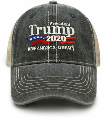 Baseball Caps Trump 2020 Keep America Great Campaign Embroidered US Hat Baseball Cotton Cap - Trucker Charcoal - CI18GGG6GLC ...