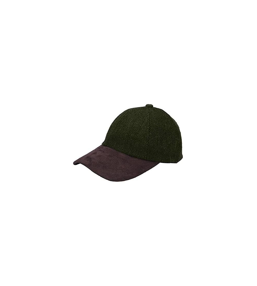 Newsboy Caps Tweed Suede Basball Cap Hat - Green - C617Z26AL9D $14.87