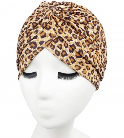 Sun Hats Women Turban Hat Hair Wrap African Jersey Magic Headband Turbans Headwrap Bohemian Boho Chemo Cap - Light Leopard - ...